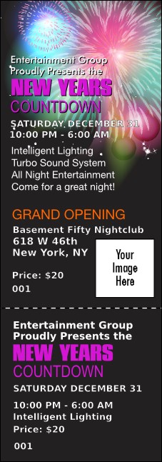 Fireworks Event Ticket Product Front