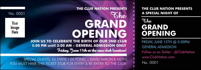 Fractal Wave Event Ticket Product Front