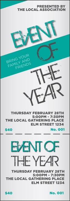 All Purpose Modern Event Ticket Product Front