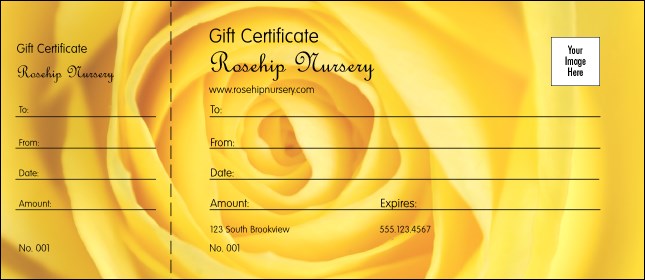 Yellow Rose Gift Certificate