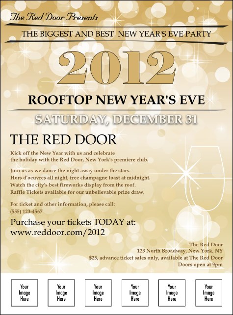 Gold Glitter Image Flyer Product Front