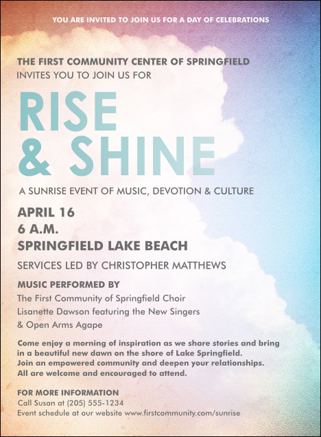 Clouds Invitation Product Front