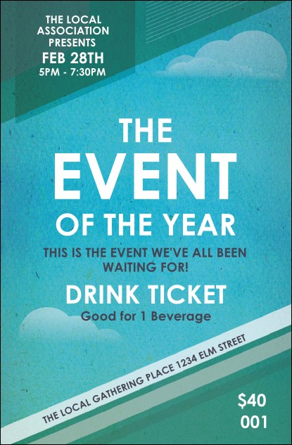 All Purpose Clouds Drink Ticket Product Front