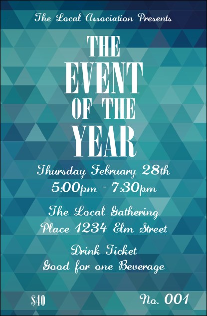 All Purpose Blue Drink Ticket