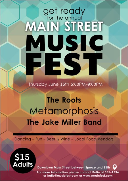 Music Festival Postcard Product Front