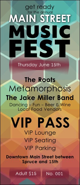 Music Festival VIP Pass Product Front