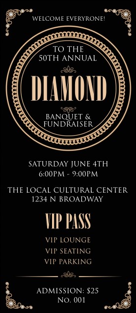 Diamonds Black VIP Pass Product Front