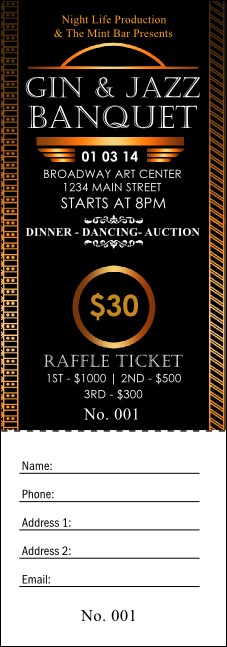 Twenties Raffle Ticket Product Front
