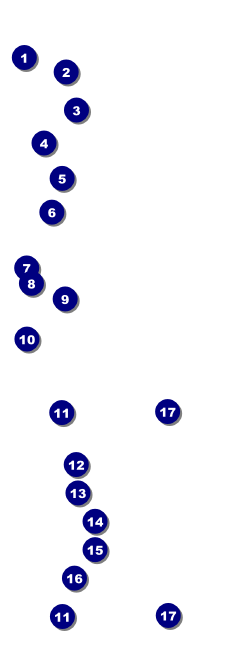 All Purpose Building and Streetlights Black and White Raffle Ticket Front Field Markers