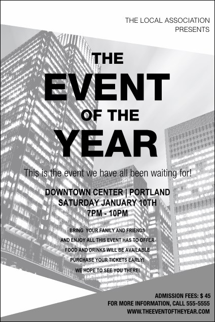 All Purpose Buildings Black and White Poster Product Front