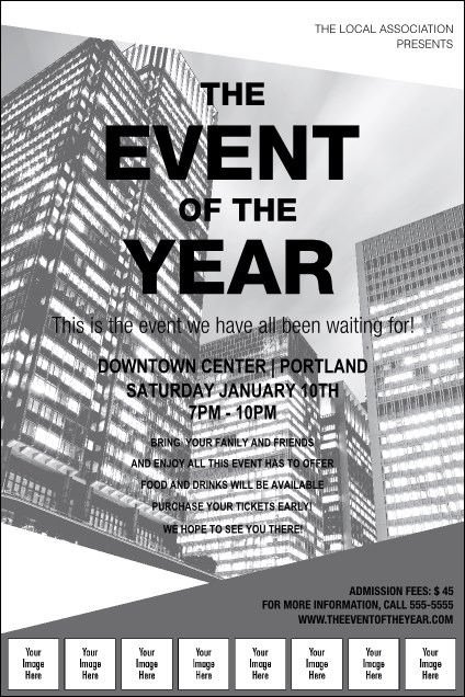 All Purpose Buildings Black and White Image Poster Product Front