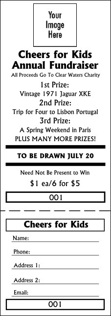 B&W Logo Raffle Ticket 002 Product Front