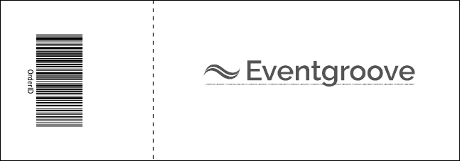 All Purpose Corners Black and White Event Ticket Product Back