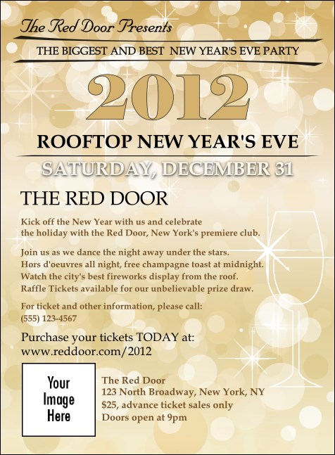 Gold Glitter Invitation