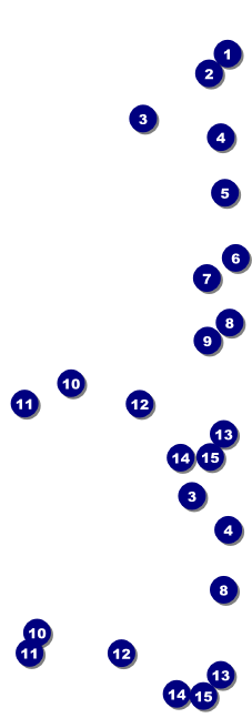 Abstract Lights Reserved Event Ticket Front Field Markers