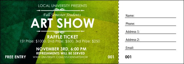 Abstract Raffle Ticket