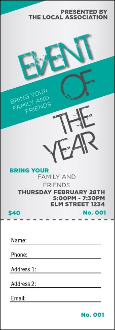 All Purpose Modern Raffle Ticket Product Front